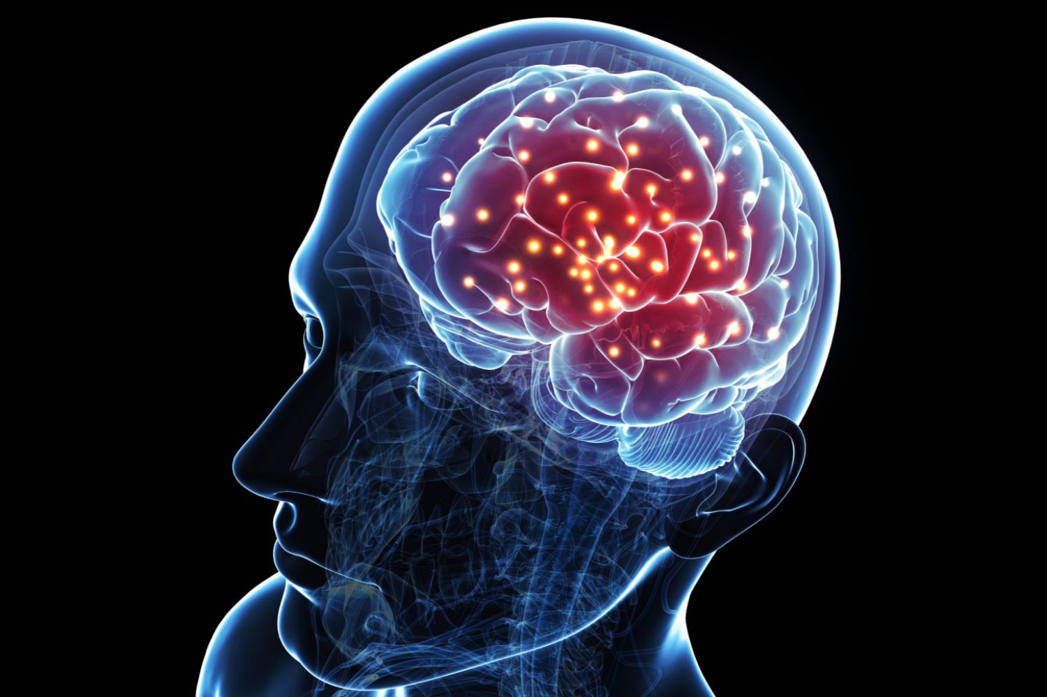 Abstract blue brain activity visual for Brain Song audio routine